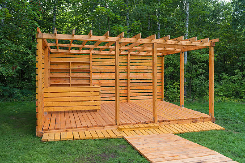 Deck para Jardim de Madeira Orçamento Picanço - Deck em Jardim Pequeno