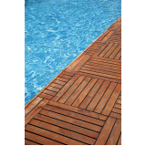 deck de madeira para piscina Jardim Oliveira,